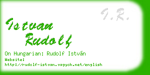 istvan rudolf business card